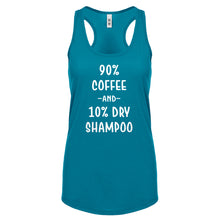 Racerback 90% Coffee 10% Dry Shampoo Womens Tank Top