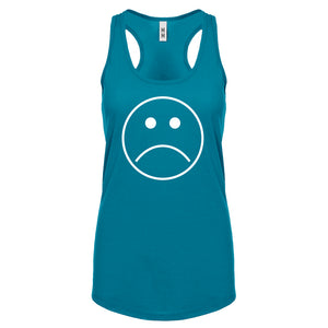 Sad Face Womens Racerback Tank Top