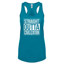 Straight Outta Civilization Womens Racerback Tank Top
