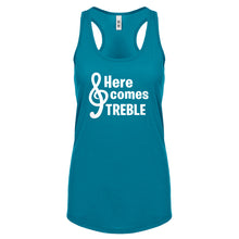 Here Comes Treble Womens Racerback Tank Top