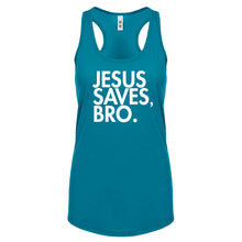 Racerback Jesus Saves Bro Womens Tank Top