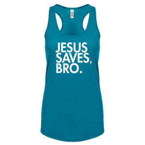 Racerback Jesus Saves Bro Womens Tank Top