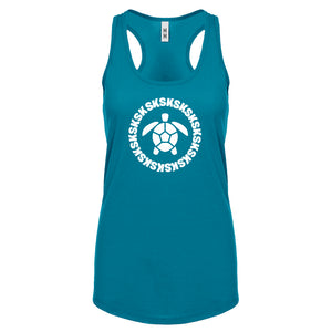 Turtle Sksksk Womens Racerback Tank Top
