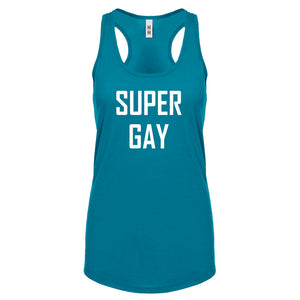 Super Gay Womens Racerback Tank Top