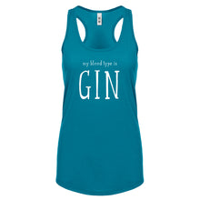 My Blood Type is Gin Womens Racerback Tank Top