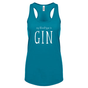 My Blood Type is Gin Womens Racerback Tank Top