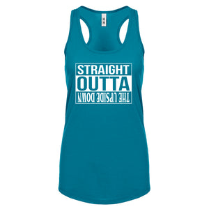 Straight Outta the Upside Down Womens Racerback Tank Top