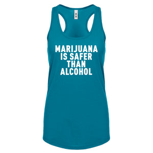 Racerback Marijuana is Safer Womens Tank Top