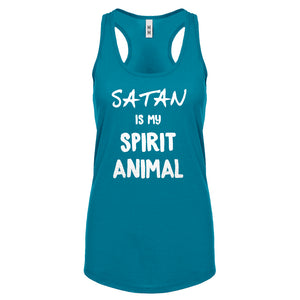 Satan is my Spirit Animal Womens Racerback Tank Top