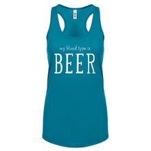 My Blood Type is Beer Womens Racerback Tank Top