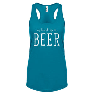 My Blood Type is Beer Womens Racerback Tank Top
