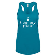 Racerback I Wet My Plants Womens Tank Top