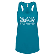 Racerback Melania Blink Twice if You Need Help! Womens Tank Top