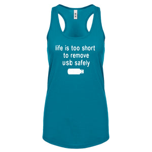 Racerback Remove USB Safely Womens Tank Top
