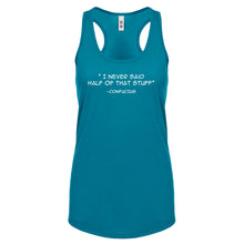Confucius say Womens Racerback Tank Top