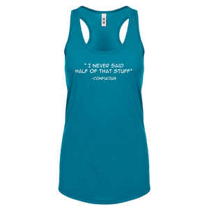 Confucius say Womens Racerback Tank Top
