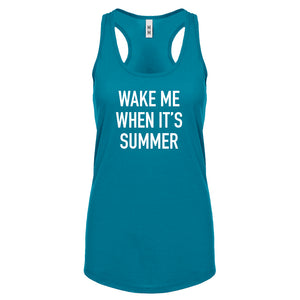 Wake me When its Summer Womens Racerback Tank Top