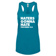 Racerback Haters Gonna Hate Proverbs 9:8 Womens Tank Top