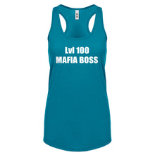 Lvl 100 Mafia Boss Womens Racerback Tank Top