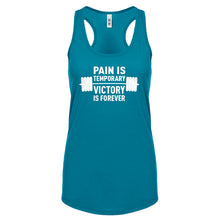 Racerback Pain is Temporary Victory is Forever Womens Tank Top