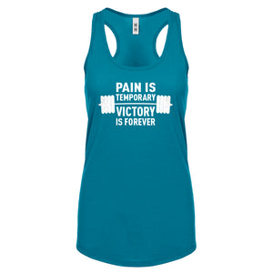 Racerback Pain is Temporary Victory is Forever Womens Tank Top