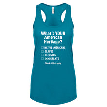 What's Your Heritage? Womens Racerback Tank Top