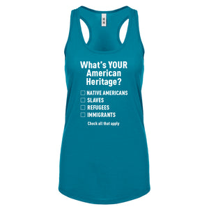 What's Your Heritage? Womens Racerback Tank Top