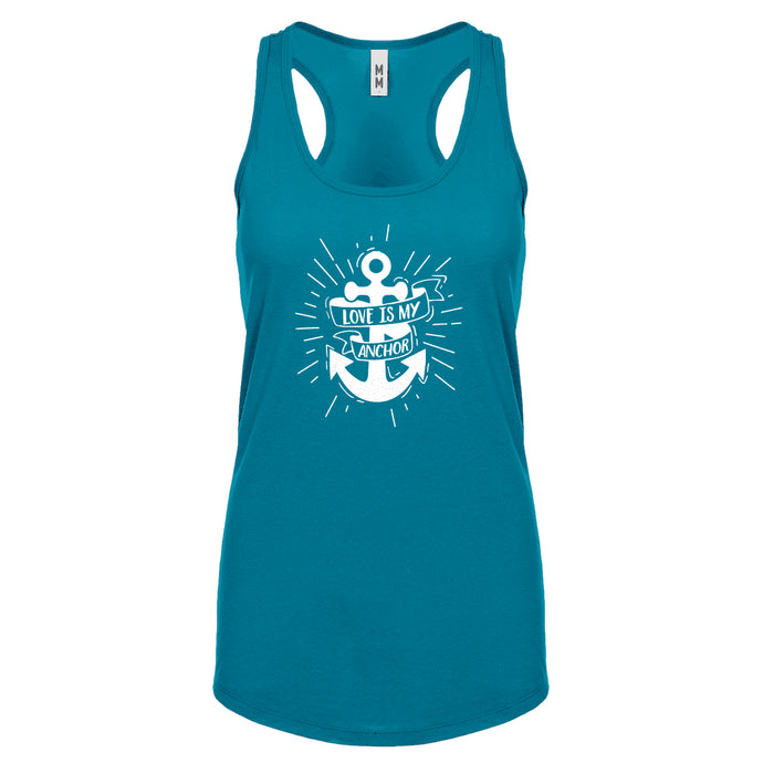 Racerback Love is my Anchor Womens Tank Top