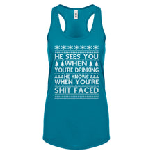 Racerback He Sees Your When You're Sleeping Womens Tank Top