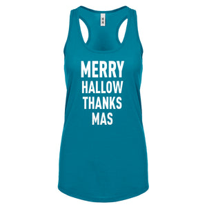 Racerback Merry Hallow Thanks Mas Womens Tank Top