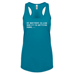 Its Getting Dark Womens Racerback Tank Top