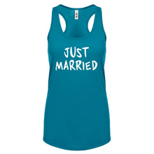 Racerback Just Married Womens Tank Top