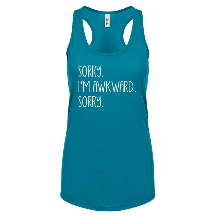 Racerback Sorry I'm Awkward Sorry Womens Tank Top