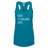 Racerback Sorry I'm Awkward Sorry Womens Tank Top