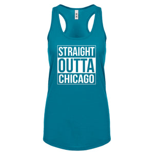 Straight Outta Chicago Womens Racerback Tank Top