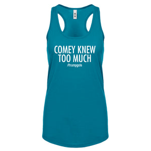 Racerback Comey Knew Too Much Womens Tank Top