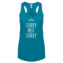 Racerback Sorry Not Sorry Womens Tank Top