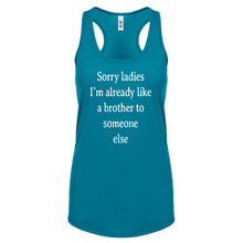 Racerback Sorry ladies Womens Tank Top