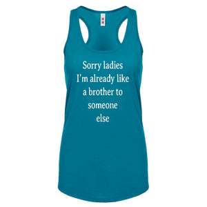 Racerback Sorry ladies Womens Tank Top