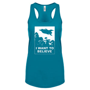 I Want to Believe Planet Express Womens Racerback Tank Top