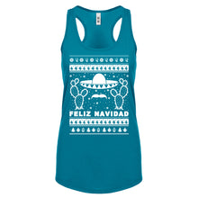 Racerback Feliz Navidad Womens Tank Top