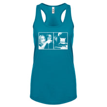 Woman Yelling at Cat Meme Womens Racerback Tank Top