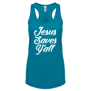 Jesus Saves Yall Womens Racerback Tank Top