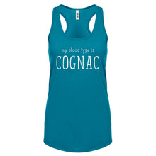 My Blood Type is Cognac Womens Racerback Tank Top