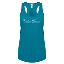 CALM DOWN Womens Racerback Tank Top