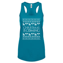 Racerback Christmas is Coming Womens Tank Top