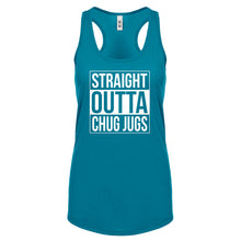 Straight Outta Chug Jugs Womens Racerback Tank Top