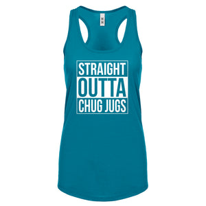 Straight Outta Chug Jugs Womens Racerback Tank Top