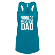 Racerback Worlds Greatest Dad Womens Tank Top