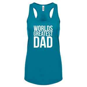 Racerback Worlds Greatest Dad Womens Tank Top